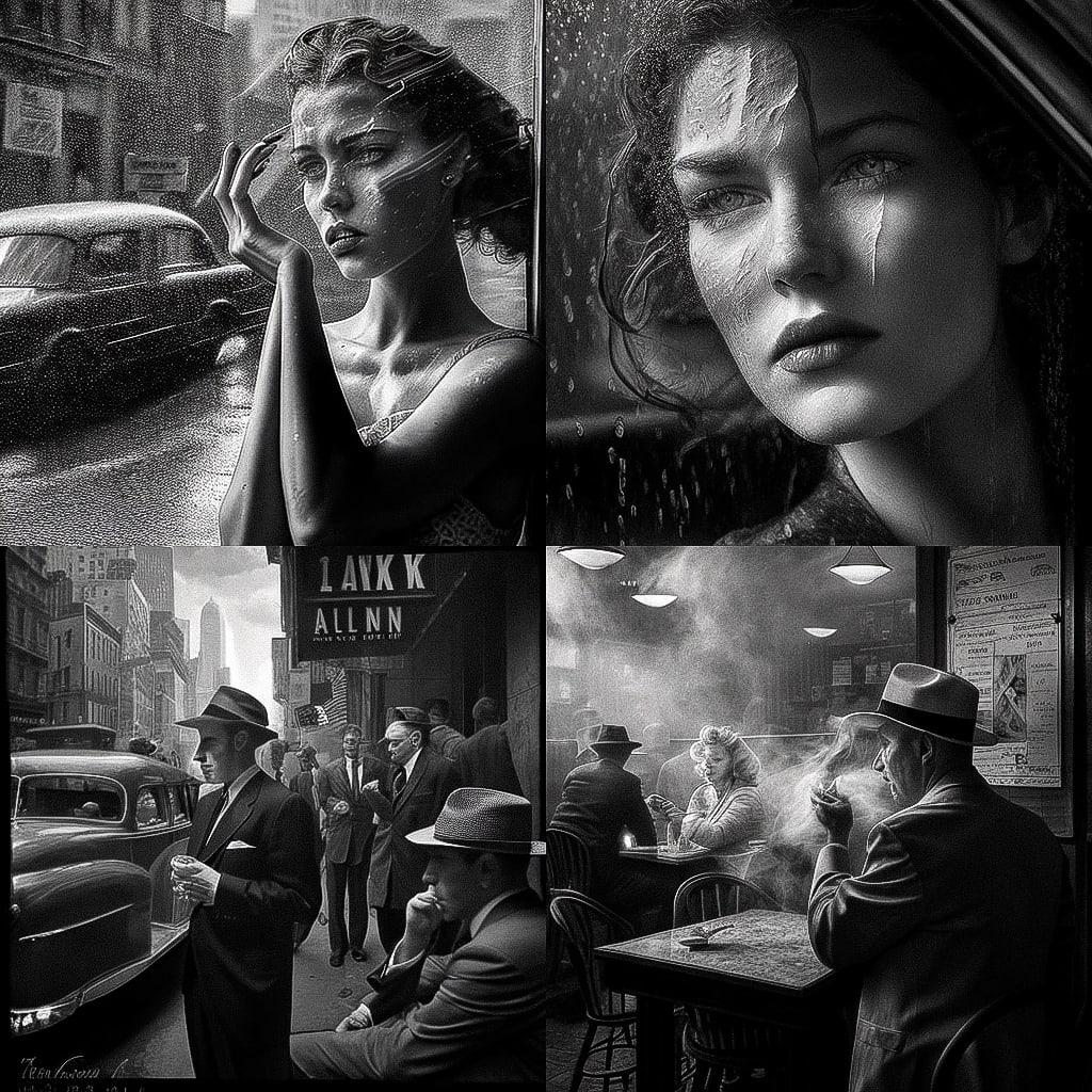 Larry Fink style, Midjourney V4, render 1 of 4