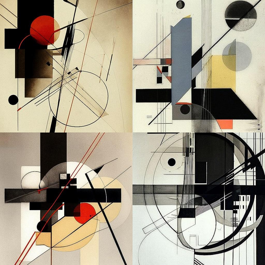 Laszlo Moholy-Nagy style, Midjourney V4, render 1 of 4