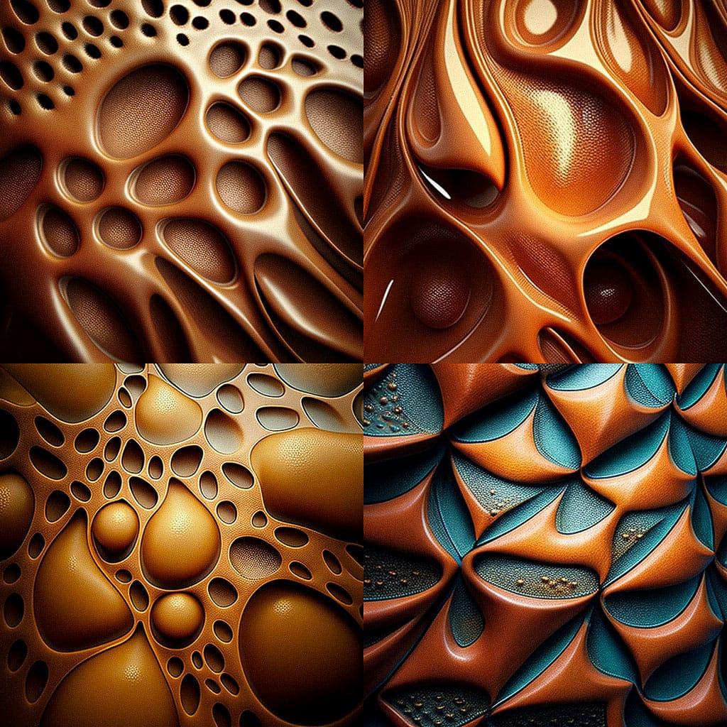 Latex texture style, Midjourney V4, render 1 of 4