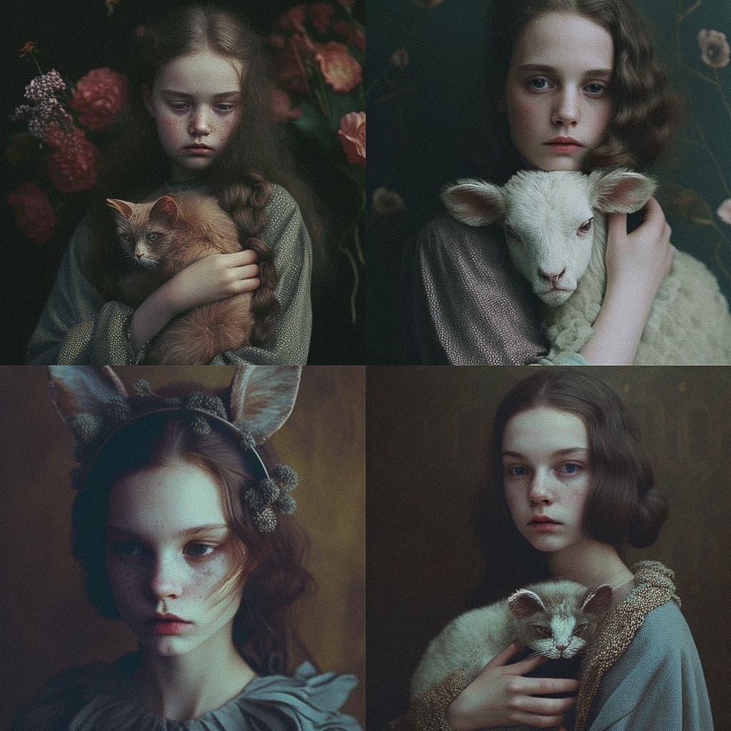 Laura Makabresku style, Midjourney V4, render 1 of 4
