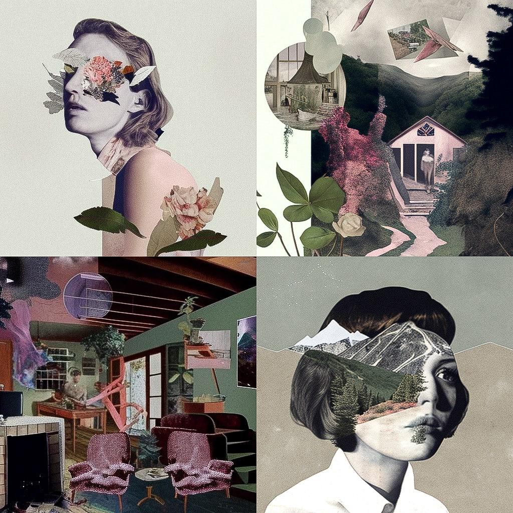 Laure Prouvost style, Midjourney V4, render 1 of 4