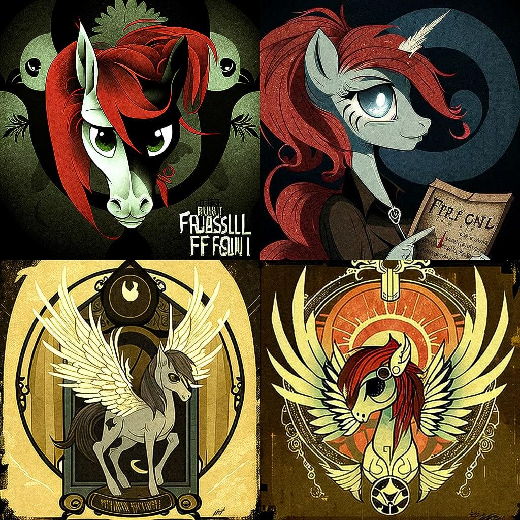 Lauren Faust style, Midjourney V4, render 1 of 4
