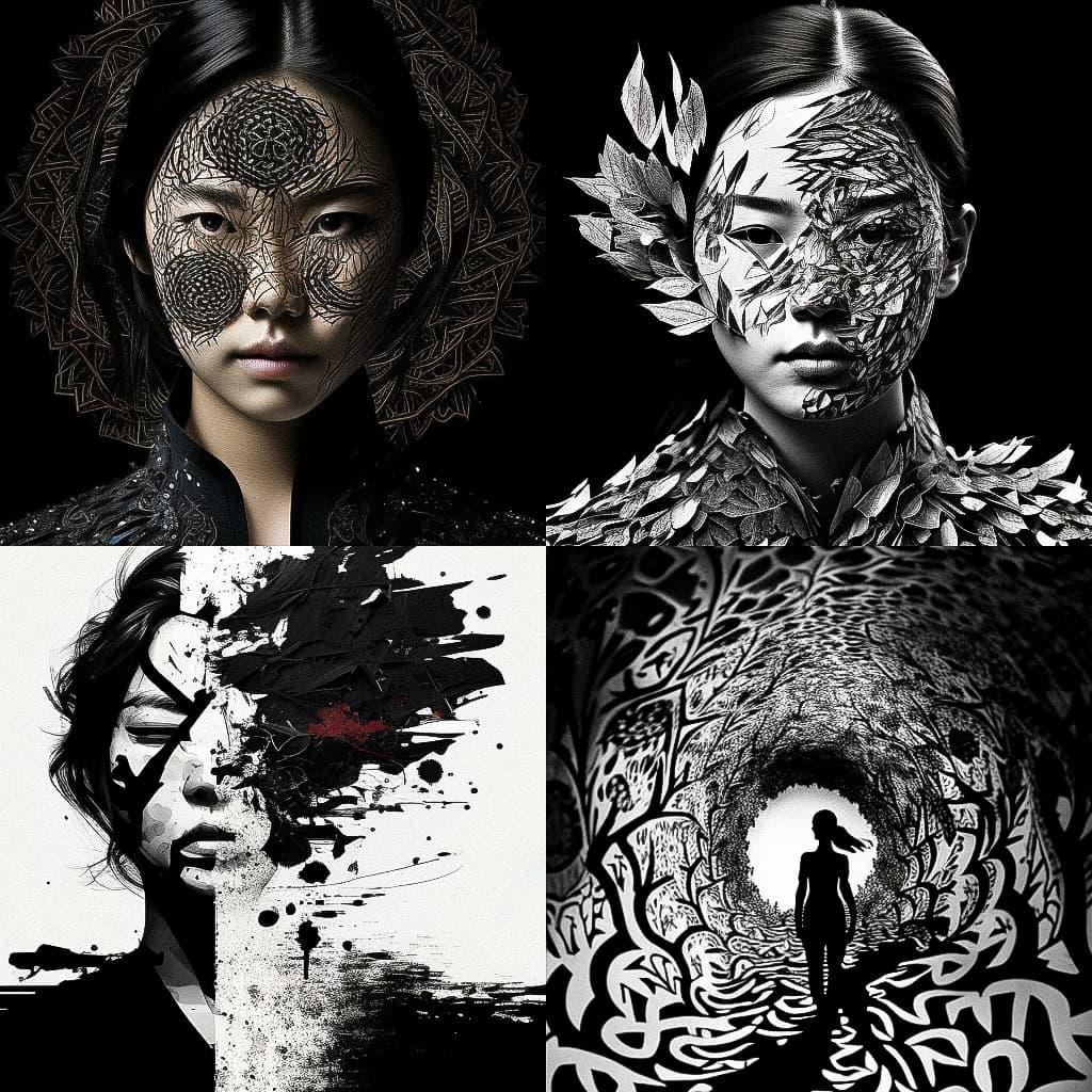 Lee Jae-Hyo style, Midjourney V4, render 1 of 4
