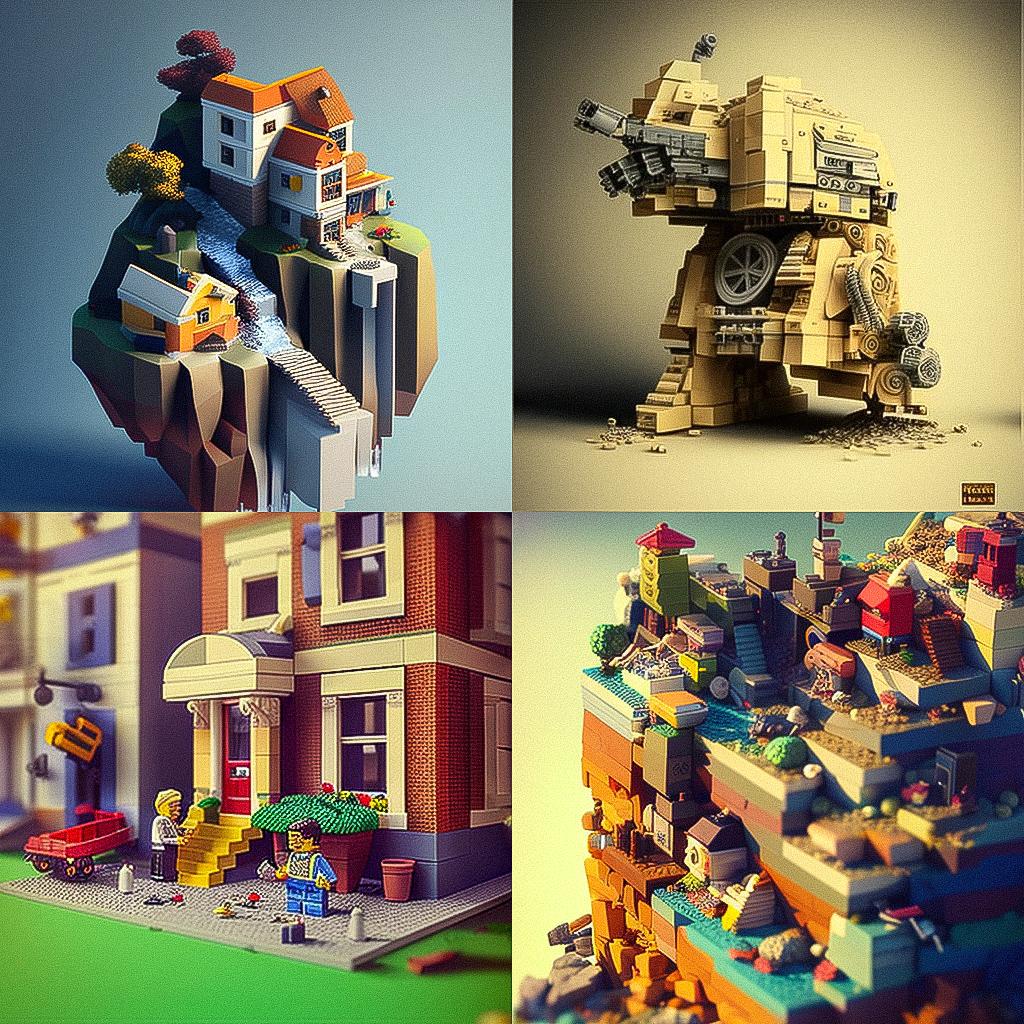 LEGO style style, Midjourney V4, render 1 of 4