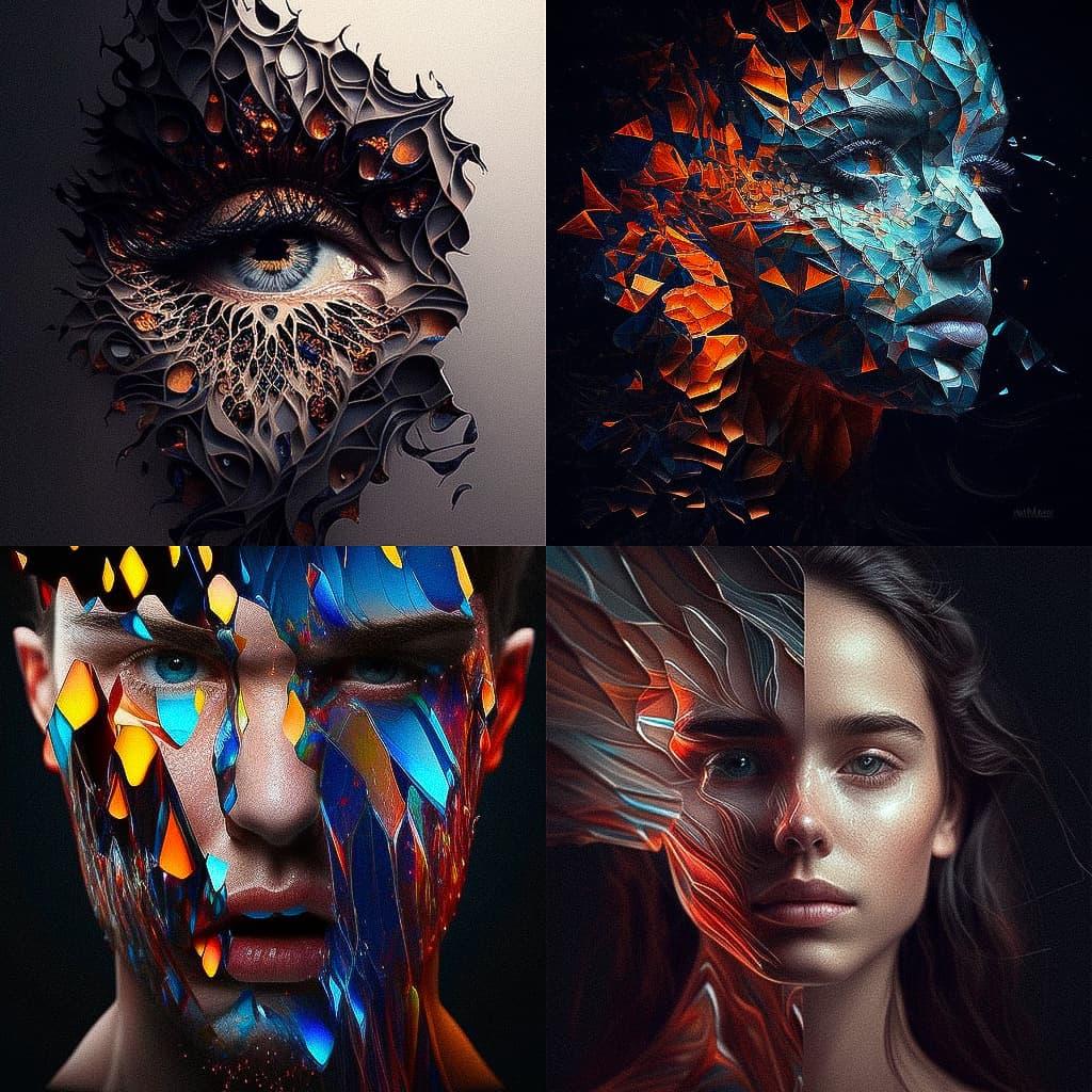 Leo Villareal style, Midjourney V4, render 1 of 4