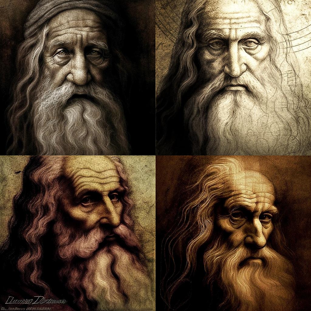 Leonardo Da Vinci style, Midjourney V4, render 1 of 4