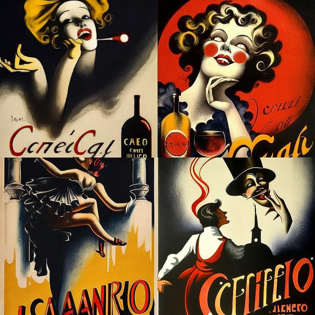 Leonetto Cappiello style, Midjourney V4, render 1 of 4