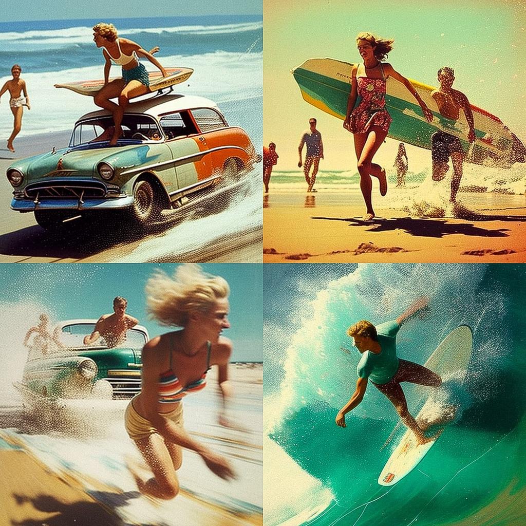 LeRoy Grannis style, Midjourney V4, render 1 of 4