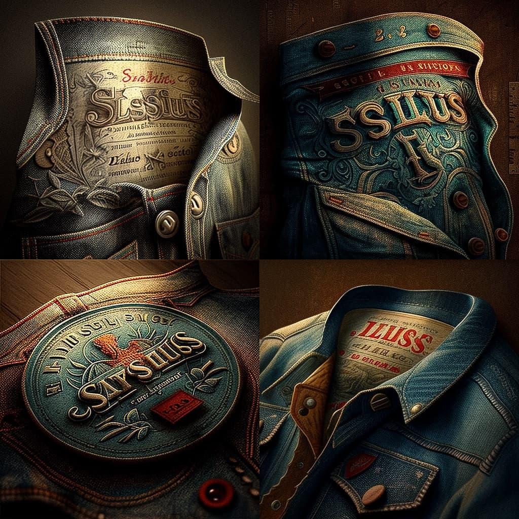 Levi Strauss style, Midjourney V4, render 1 of 4