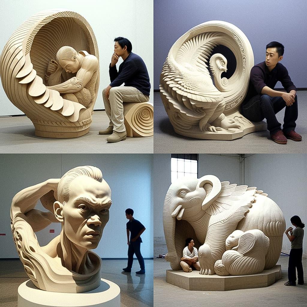Li Hongbo style, Midjourney V4, render 1 of 4