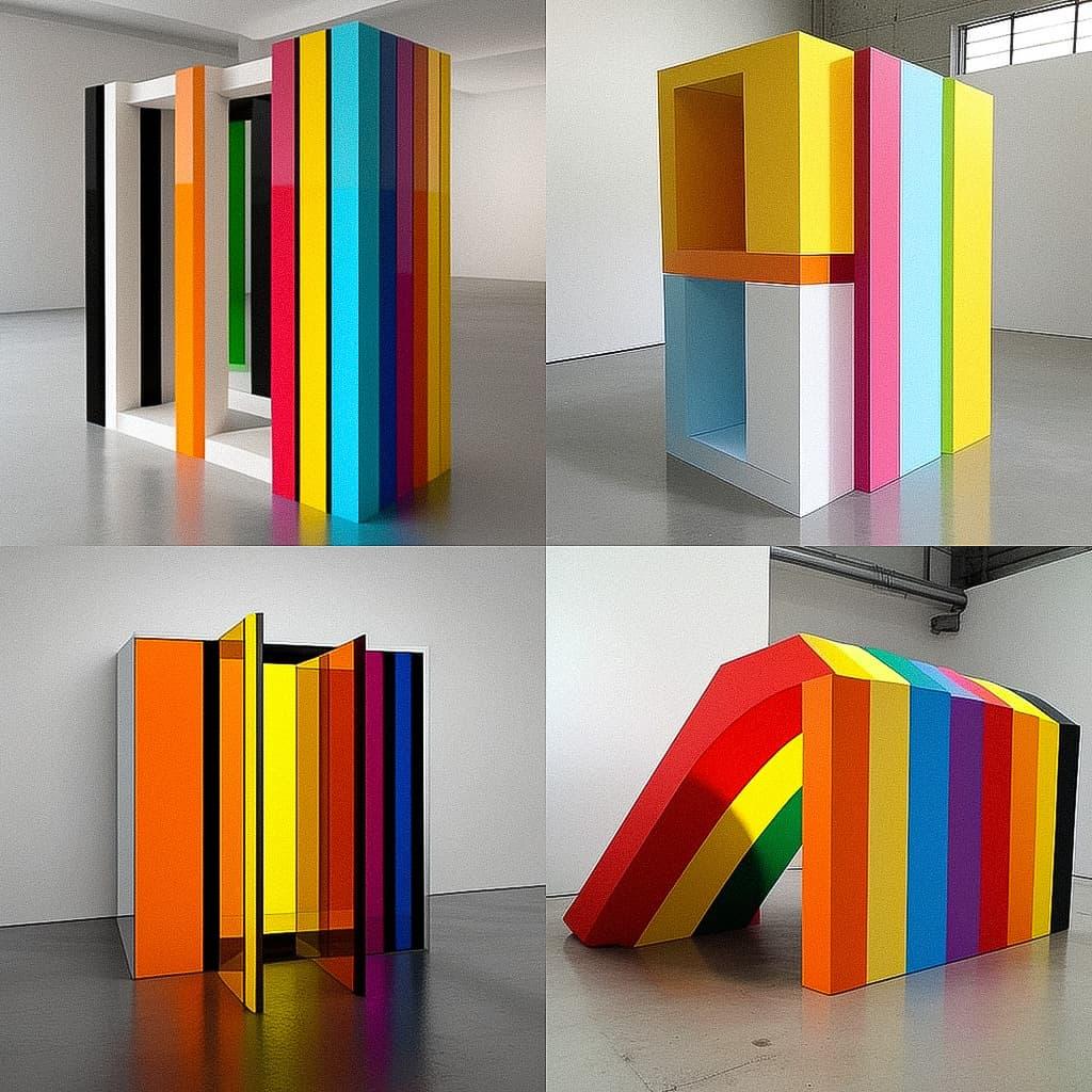 Liam Gillick style, Midjourney V4, render 1 of 4