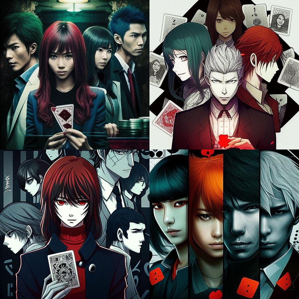Liar Game style, Midjourney V4, render 1 of 4
