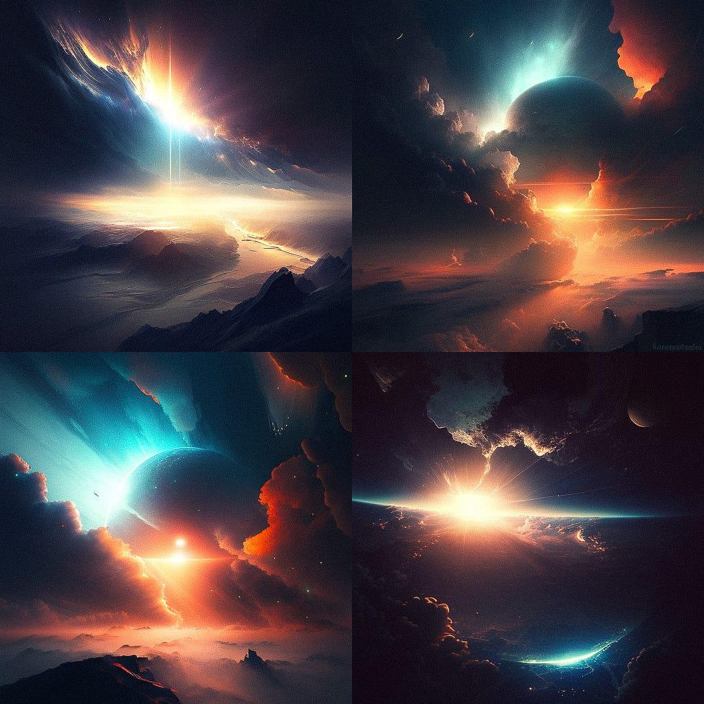 Light atmosphere style, Midjourney V4, render 1 of 4