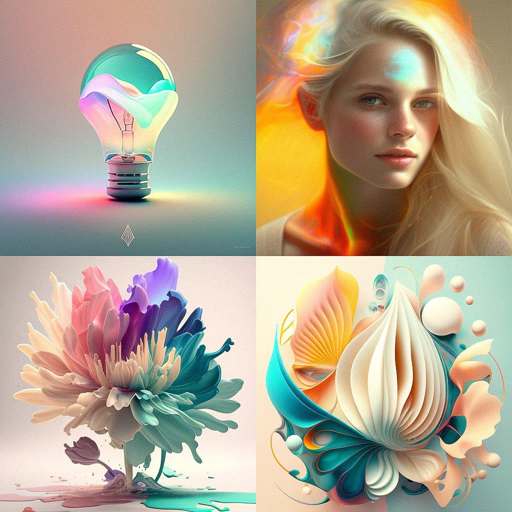Light colors style, Midjourney V4, render 1 of 4