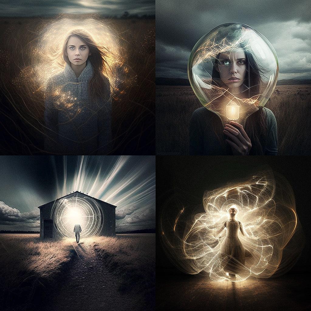 Light field photography style, Midjourney V4, render 1 of 4