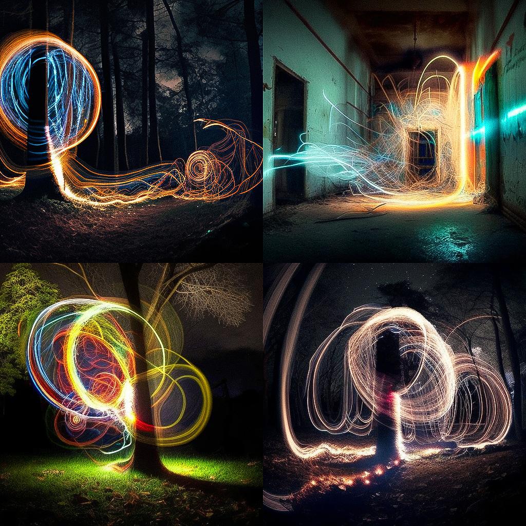 Light painting style, Midjourney V4, render 1 of 4