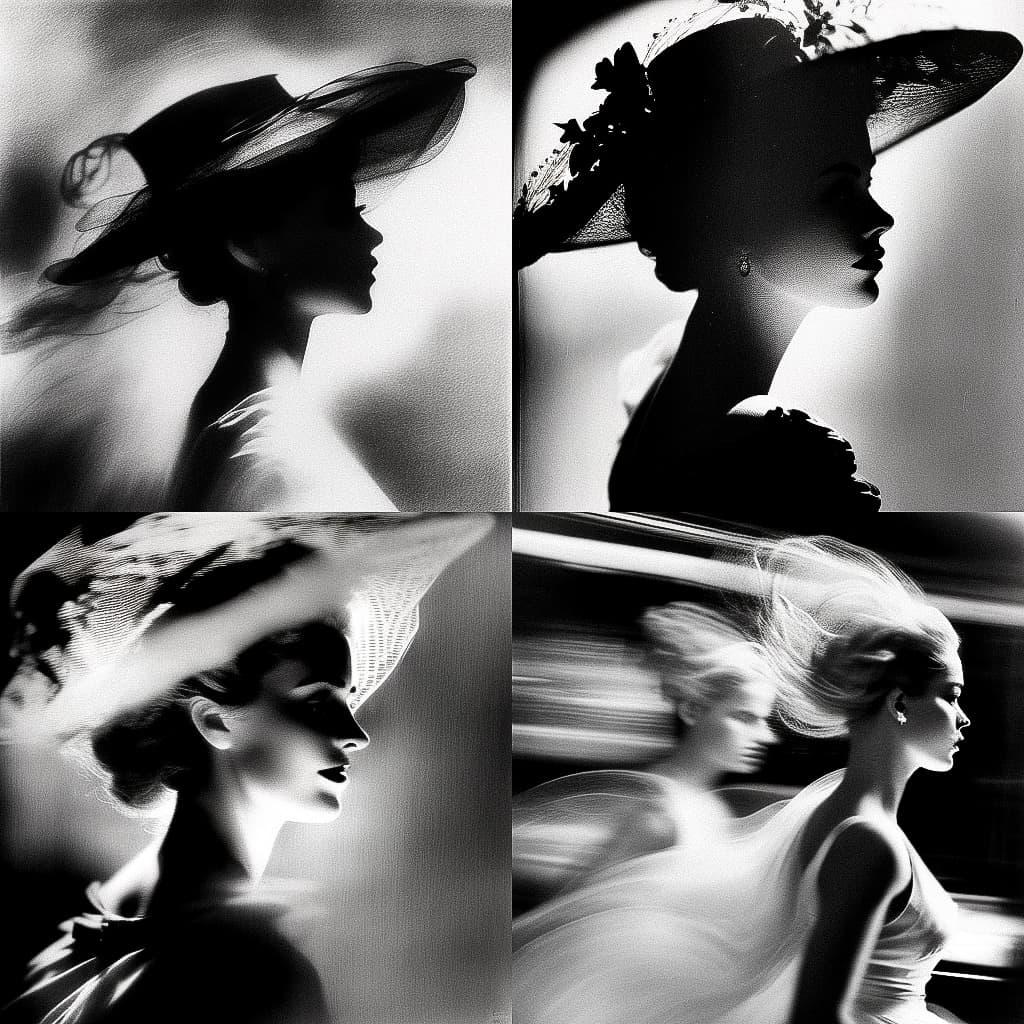 Lillian Bassman style, Midjourney V4, render 1 of 4