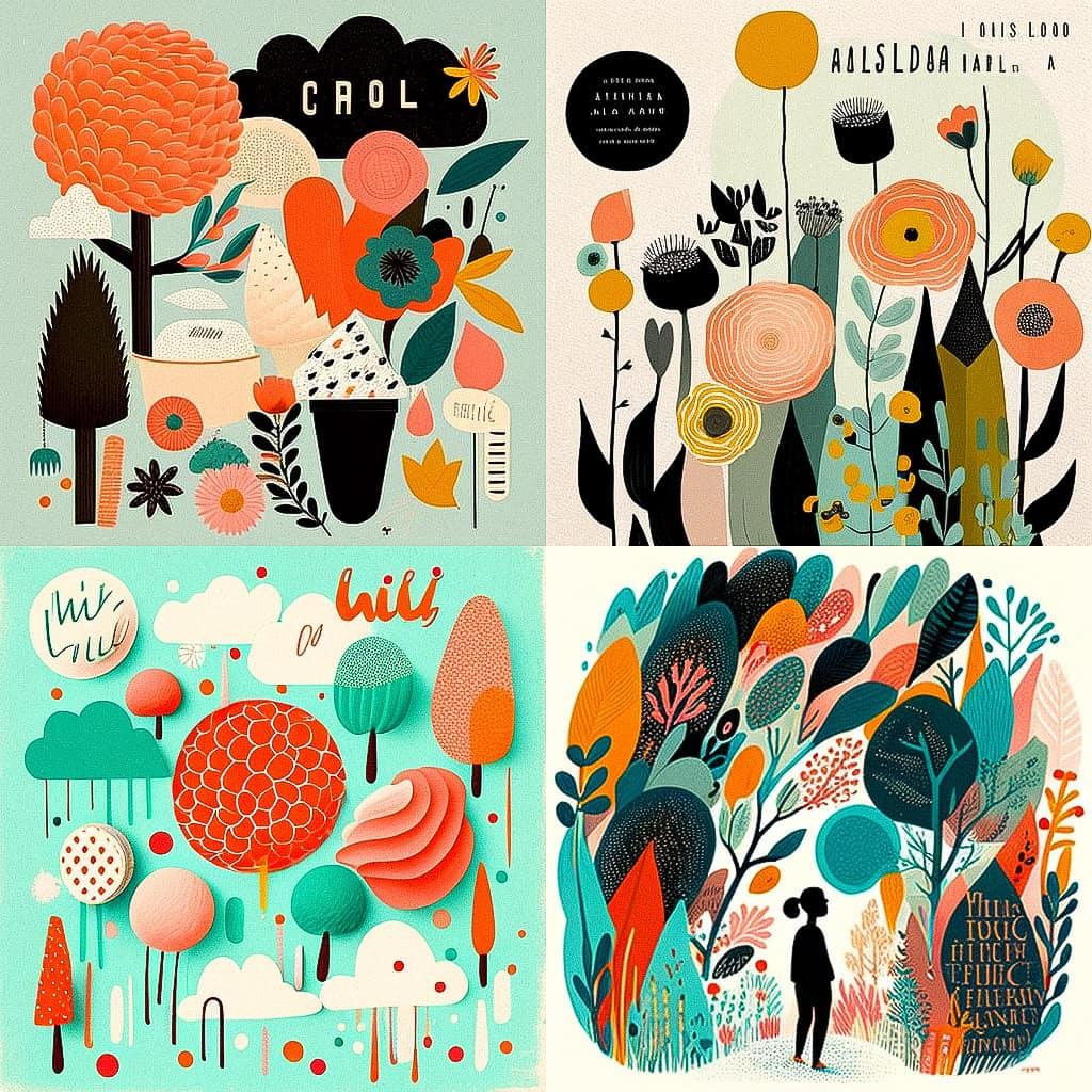 Lisa Congdon style, Midjourney V4, render 1 of 4