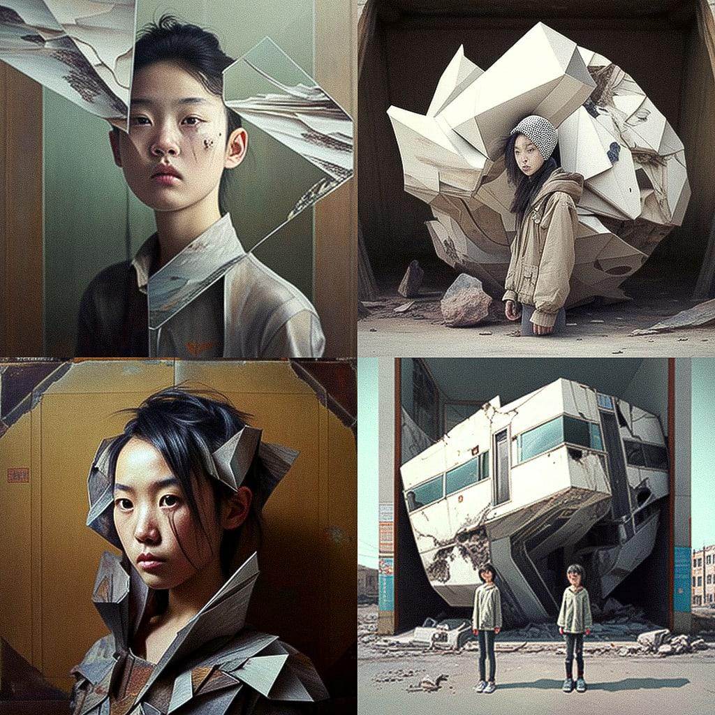 Liu Wei style, Midjourney V4, render 1 of 4