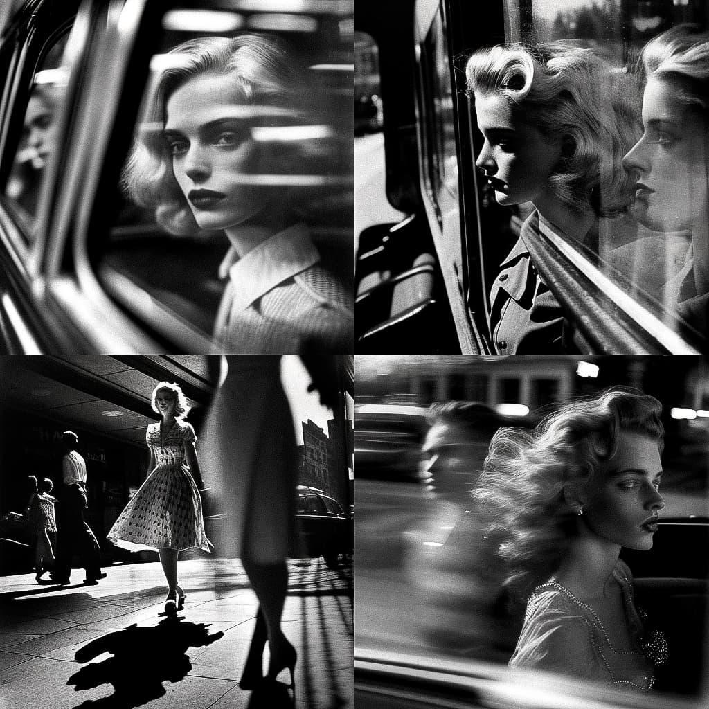 Louis Faurer style, Midjourney V4, render 1 of 4