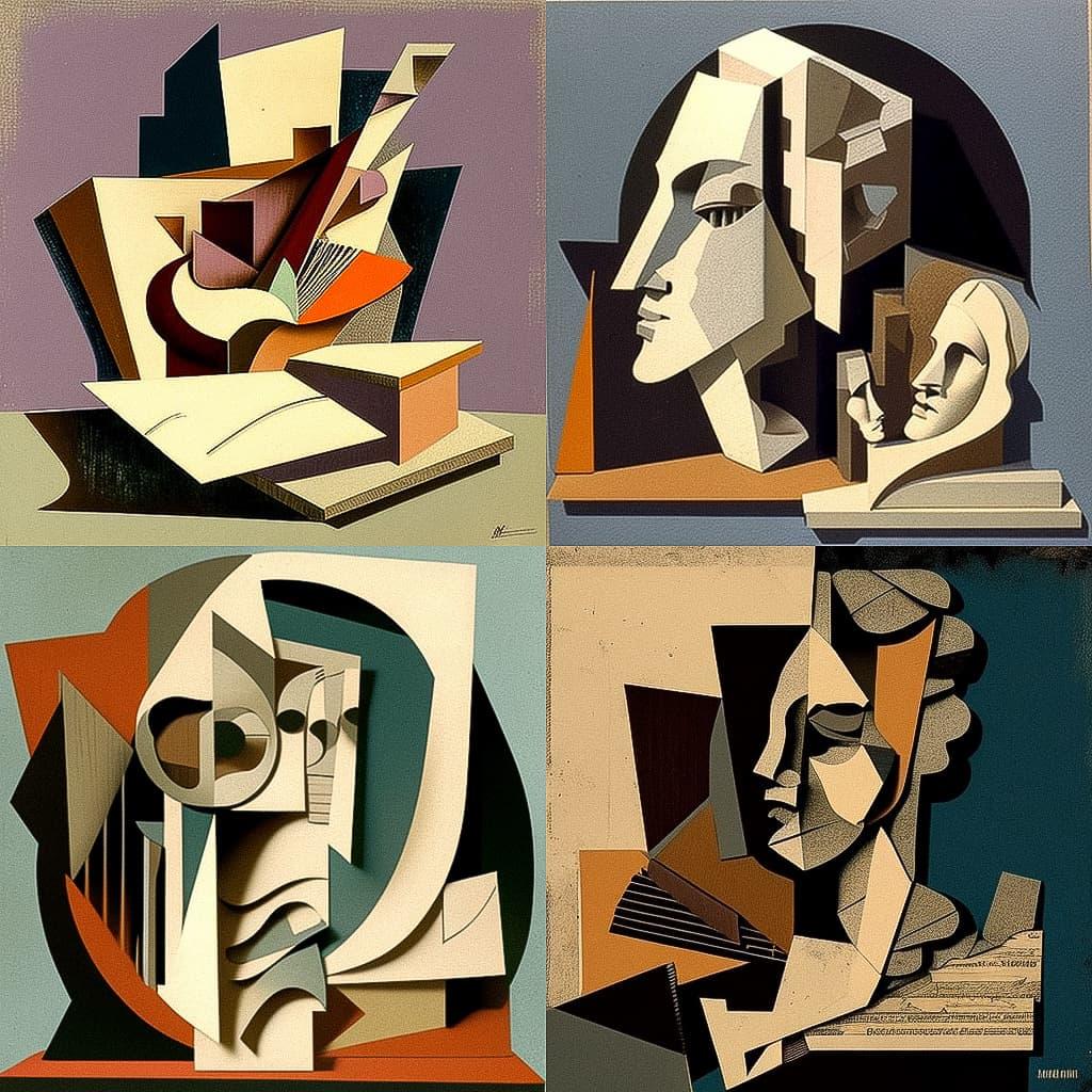 Louis Marcoussis style, Midjourney V4, render 1 of 4