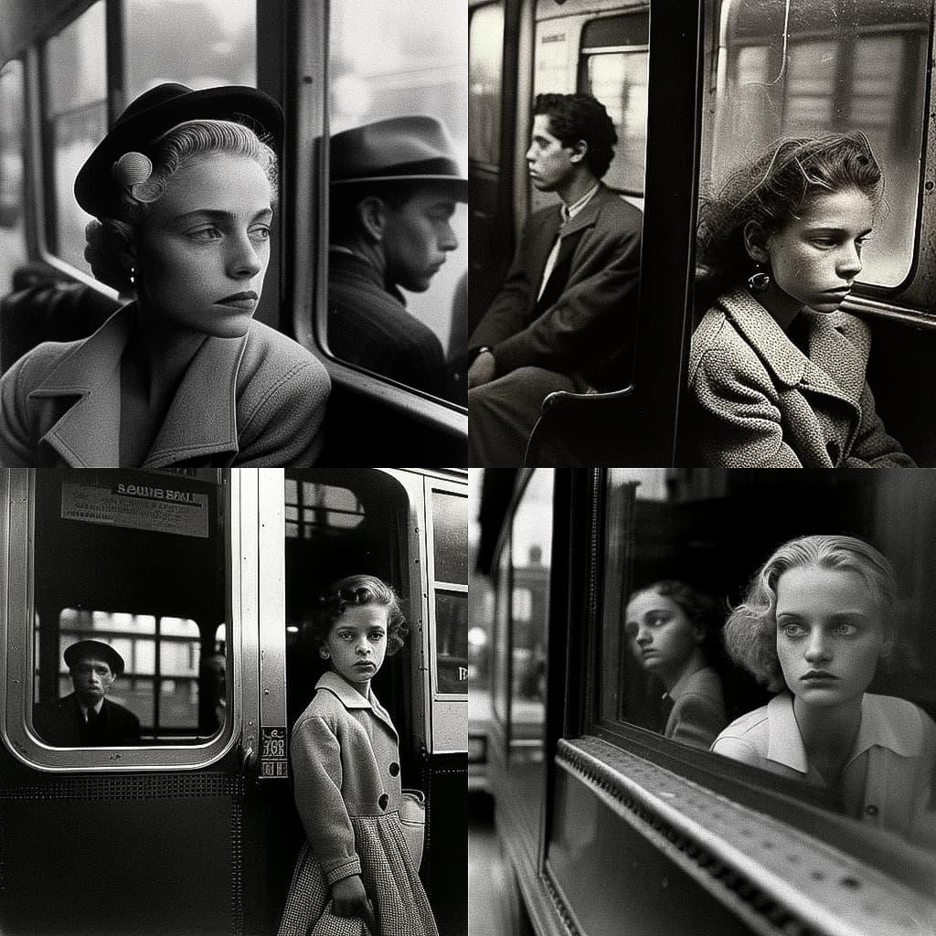 Louis Stettner style, Midjourney V4, render 1 of 4