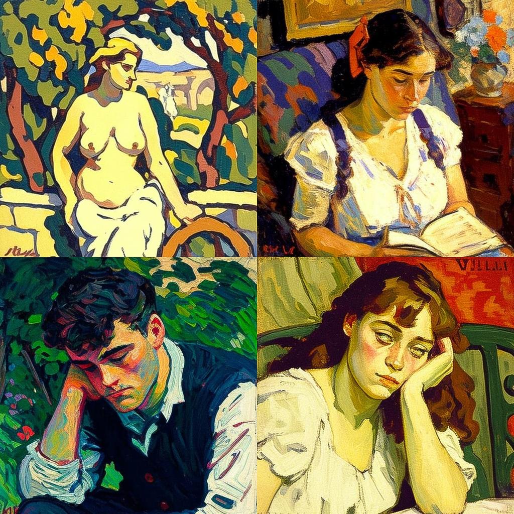 Louis Valtat style, Midjourney V4, render 1 of 4