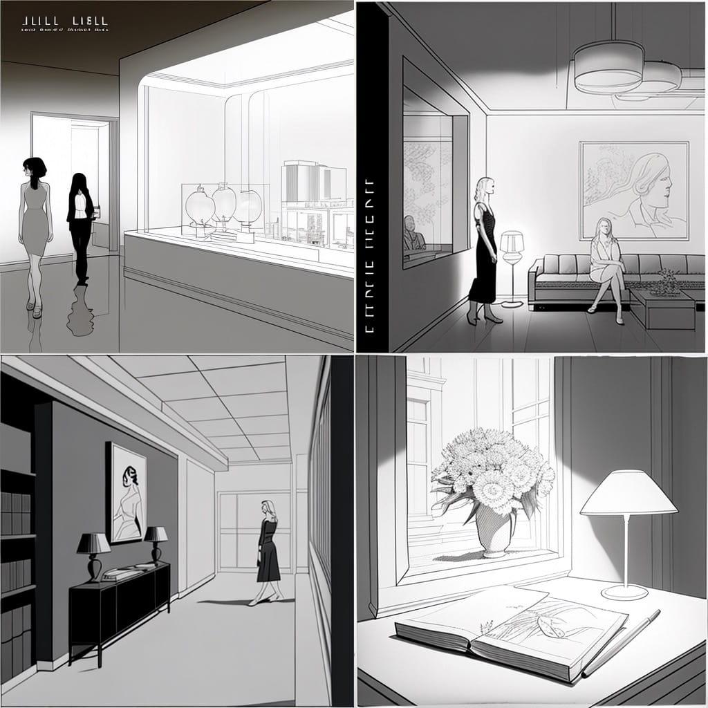 Louise Lawler style, Midjourney V4, render 1 of 4