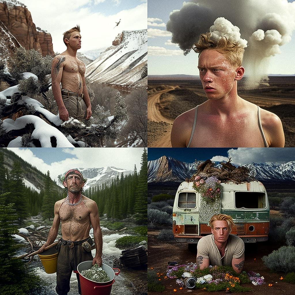 Lucas Foglia style, Midjourney V4, render 1 of 4