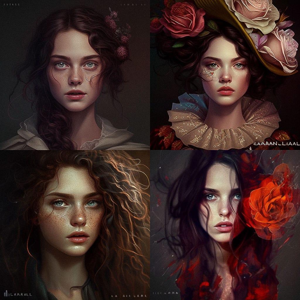 Lucia Rafanelli style, Midjourney V4, render 1 of 4