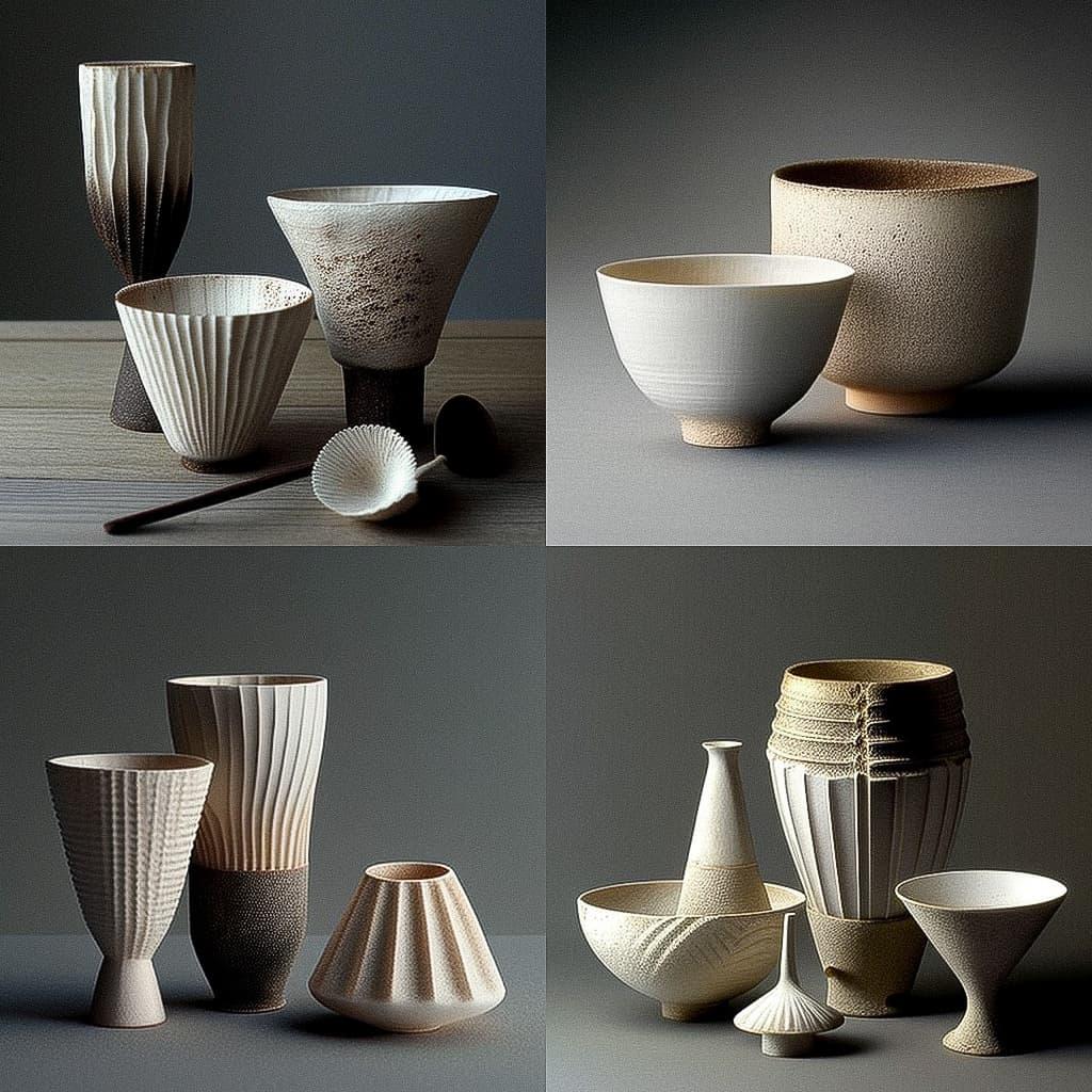 Lucie Rie style, Midjourney V4, render 1 of 4