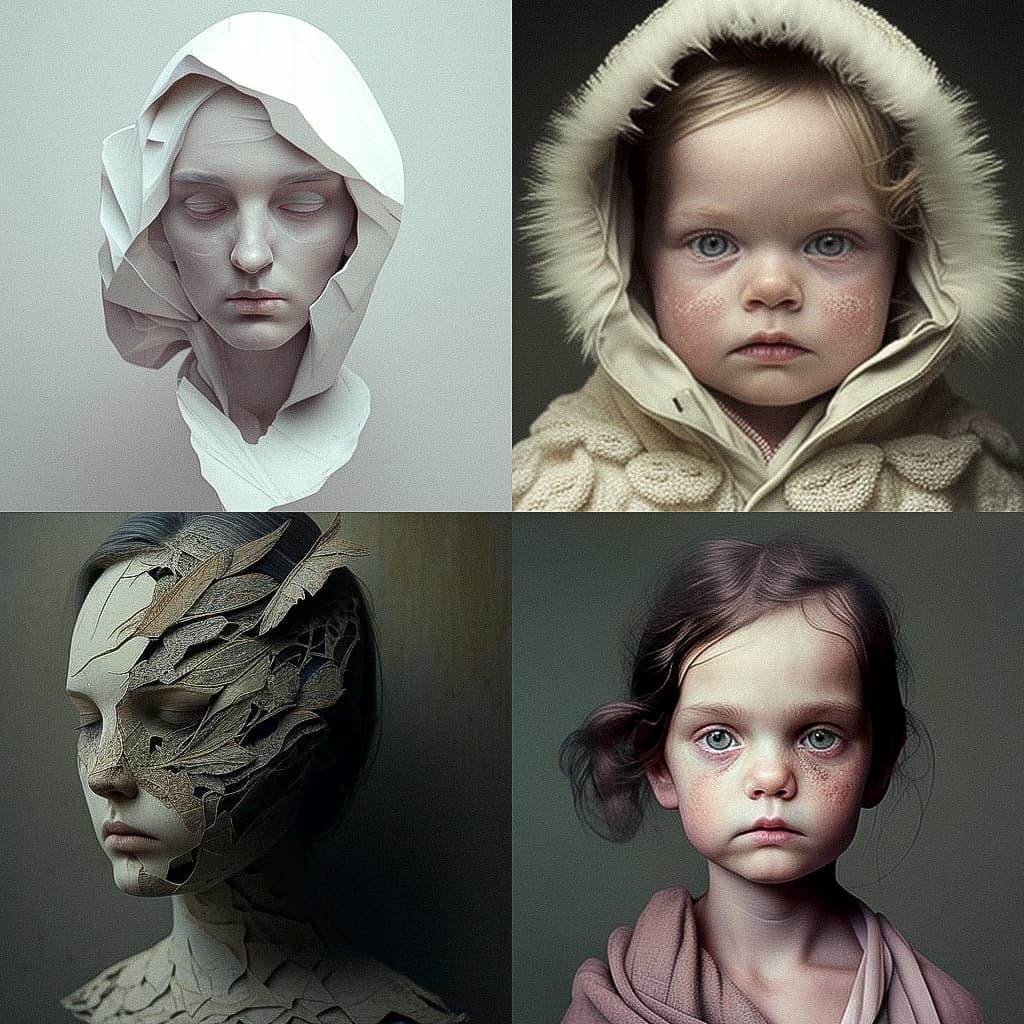 Lucy Glendinning style, Midjourney V4, render 1 of 4