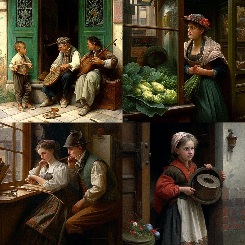 Ludwig Deutsch style, Midjourney V4, render 1 of 4