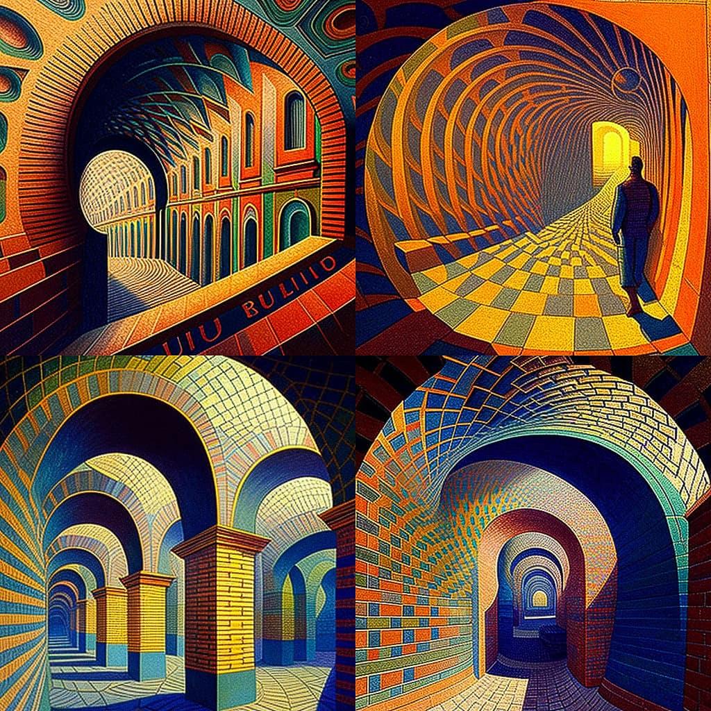 Luigi Russolo style, Midjourney V4, render 1 of 4