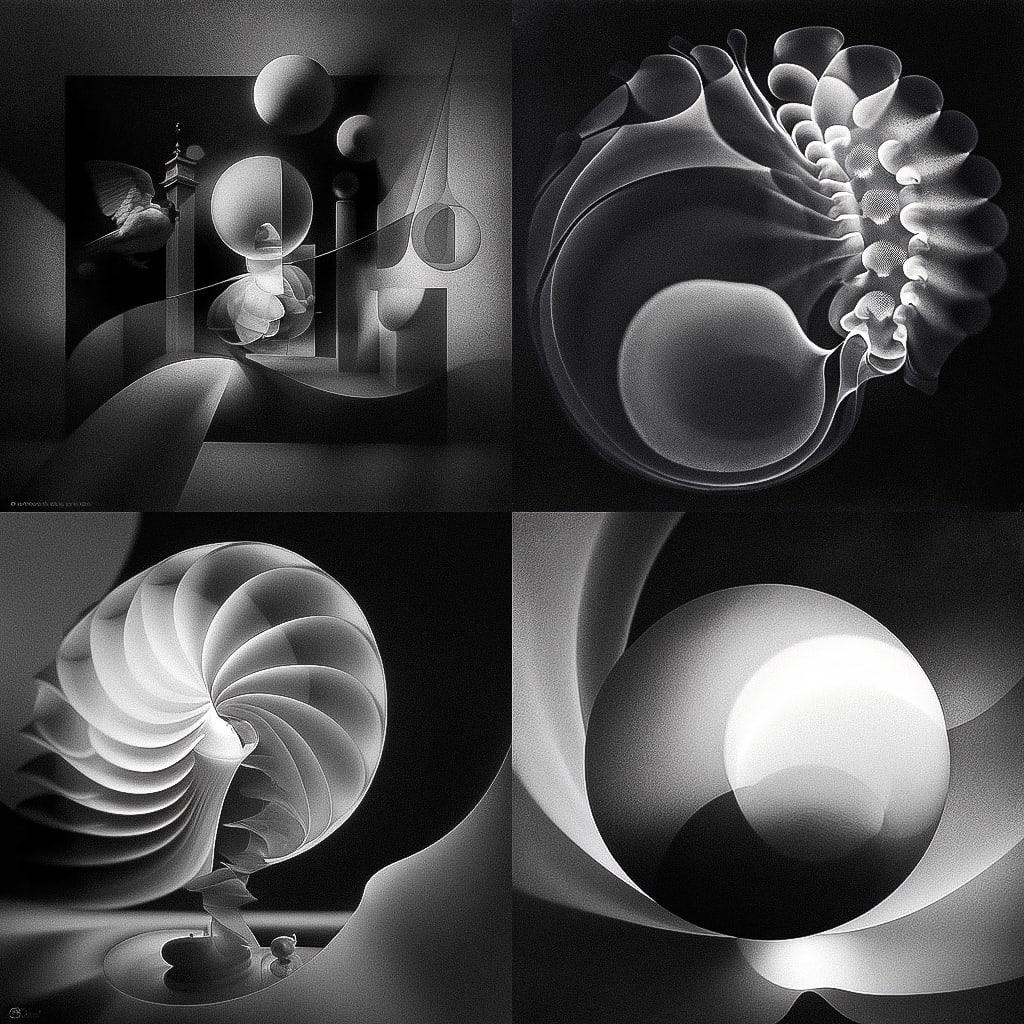 Luminogram style, Midjourney V4, render 1 of 4