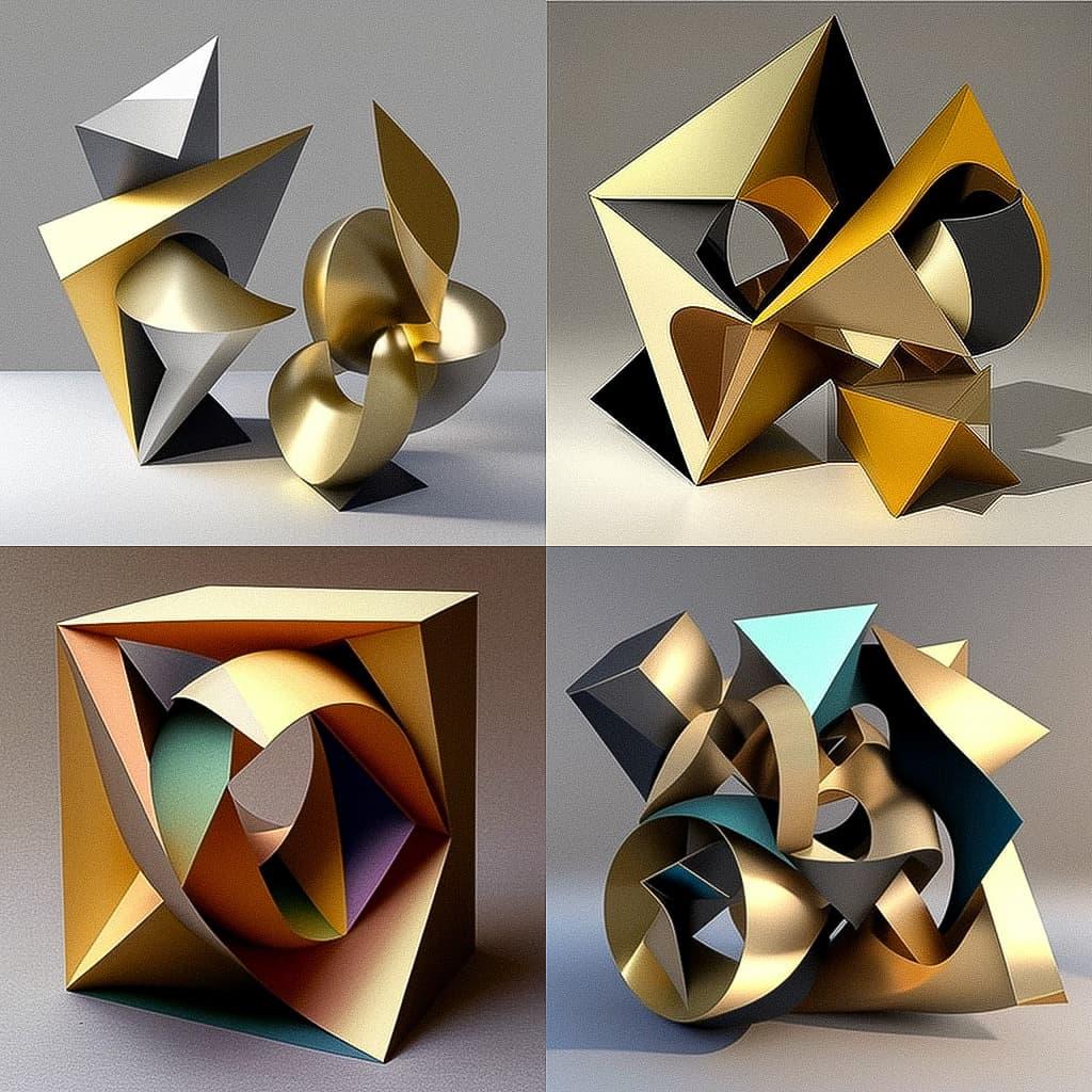 Lygia Clark style, Midjourney V4, render 1 of 4