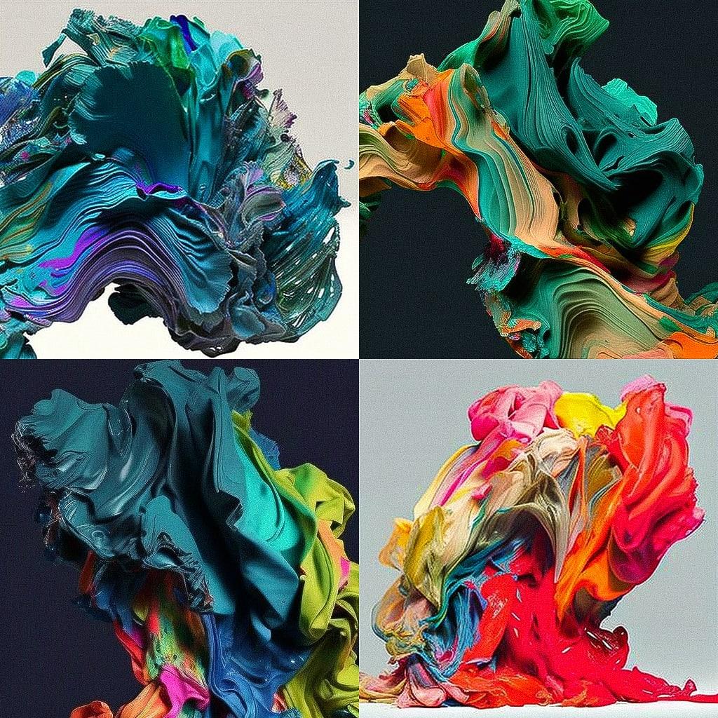 Lynda Benglis style, Midjourney V4, render 1 of 4