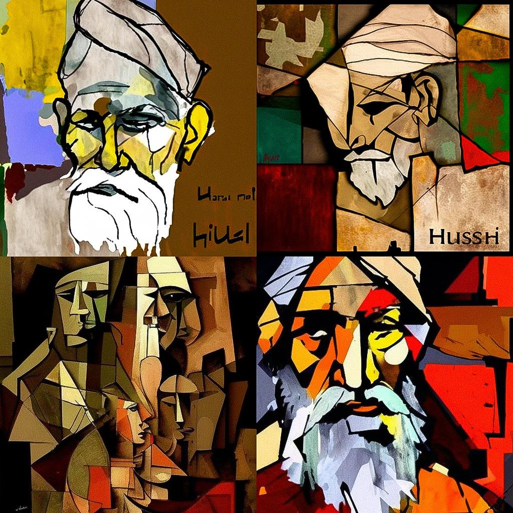 M. F. Husain style, Midjourney V4, render 1 of 4