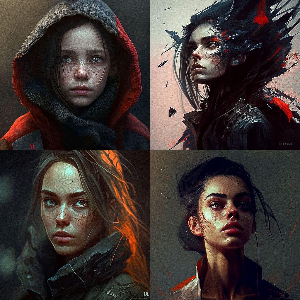 Maciej Kuciara style, Midjourney V4, render 1 of 4