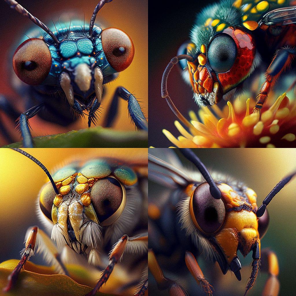 Macro view style, Midjourney V4, render 1 of 4