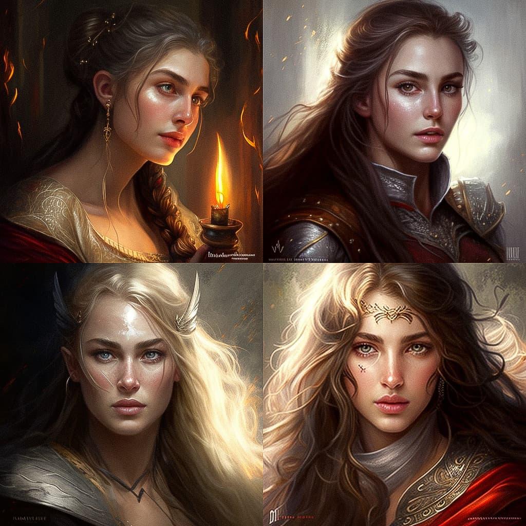 Magali Villeneuve style, Midjourney V4, render 1 of 4