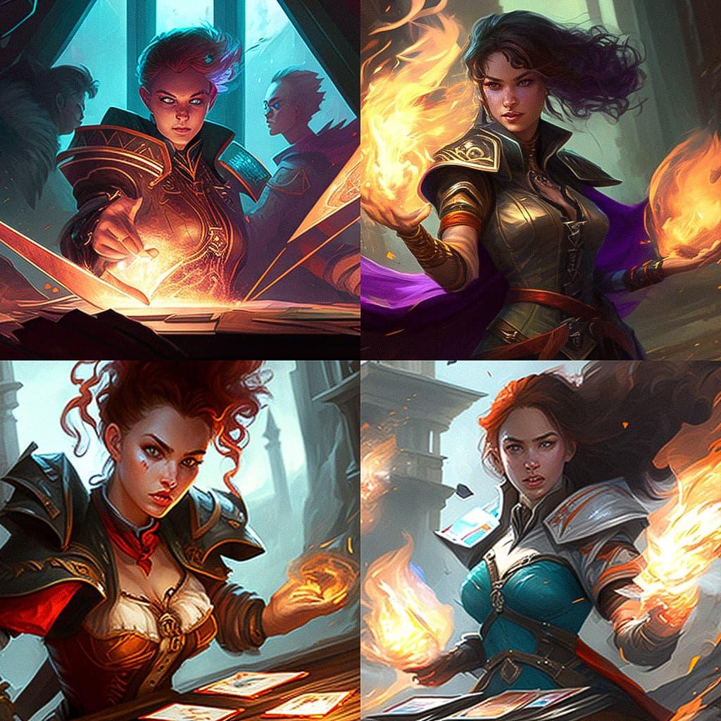 Magic: The Gathering style, Midjourney V4, render 1 of 4