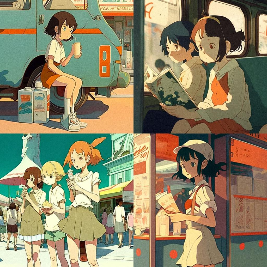 Mamoru Hosoda style, Midjourney V4, render 1 of 4