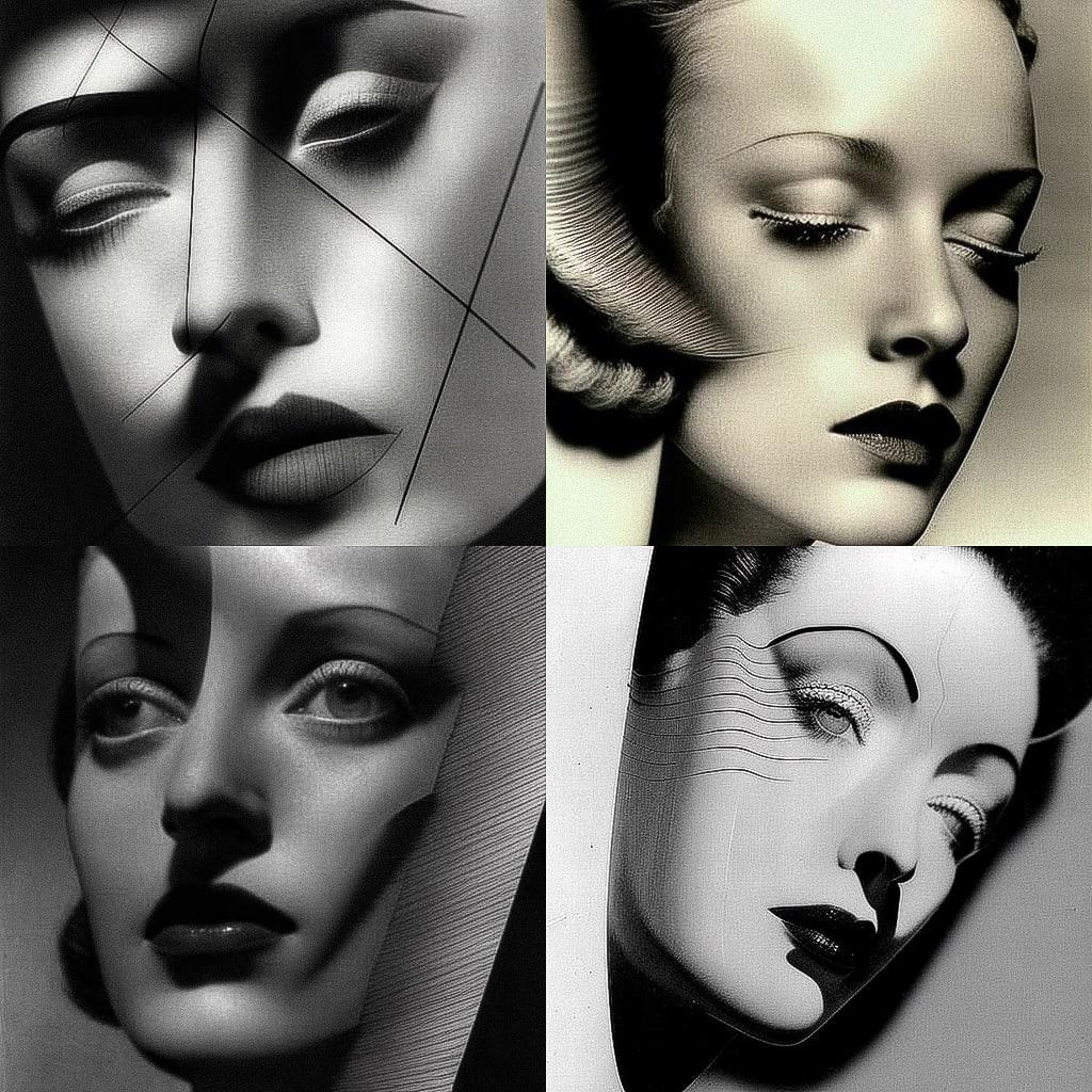 Man Ray style, Midjourney V4, render 1 of 4