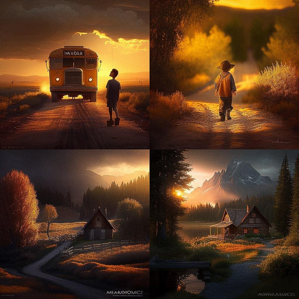 Marc Muench style, Midjourney V4, render 1 of 4