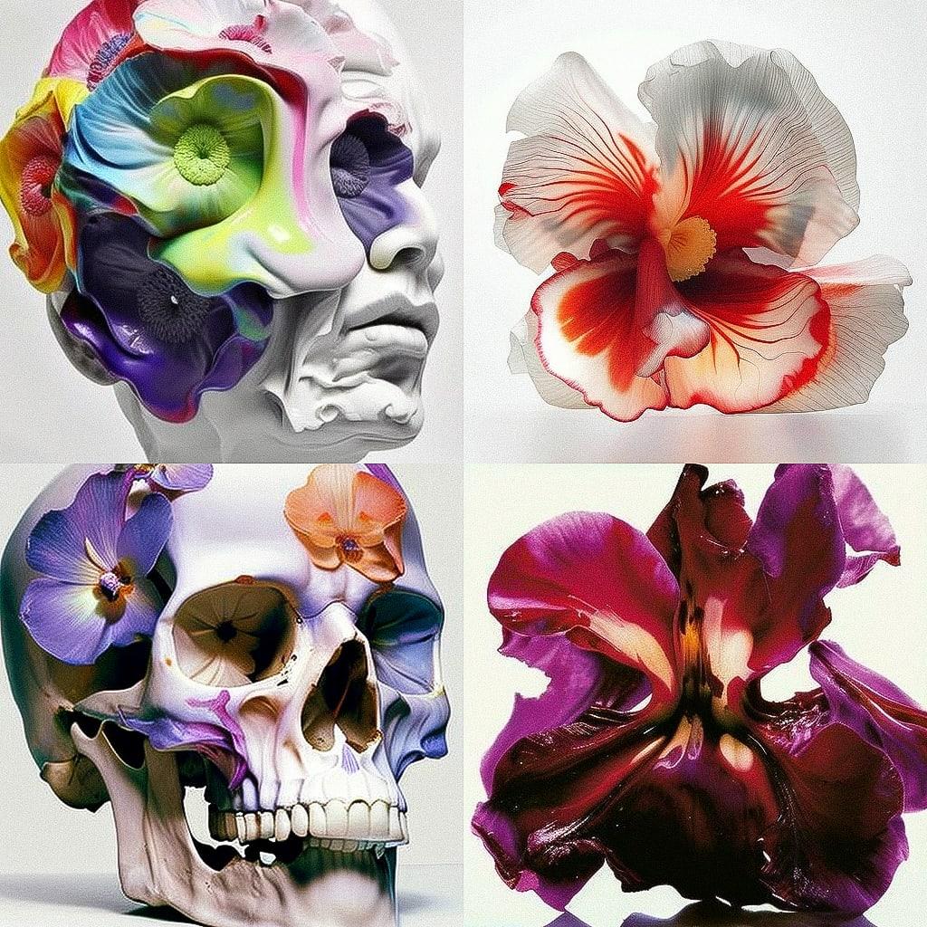 Marc Quinn style, Midjourney V4, render 1 of 4