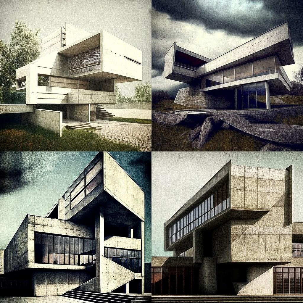 Marcel Breuer style, Midjourney V4, render 1 of 4