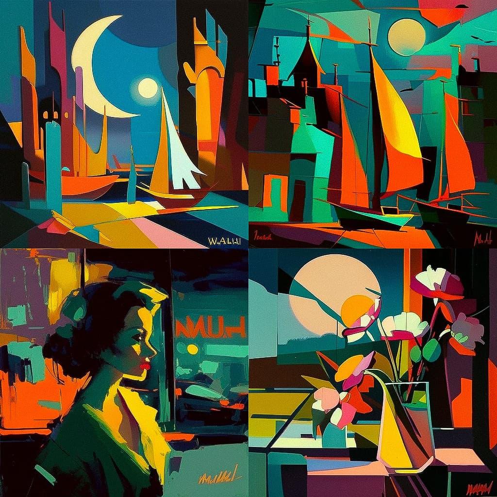 Marcel Mouly style, Midjourney V4, render 1 of 4