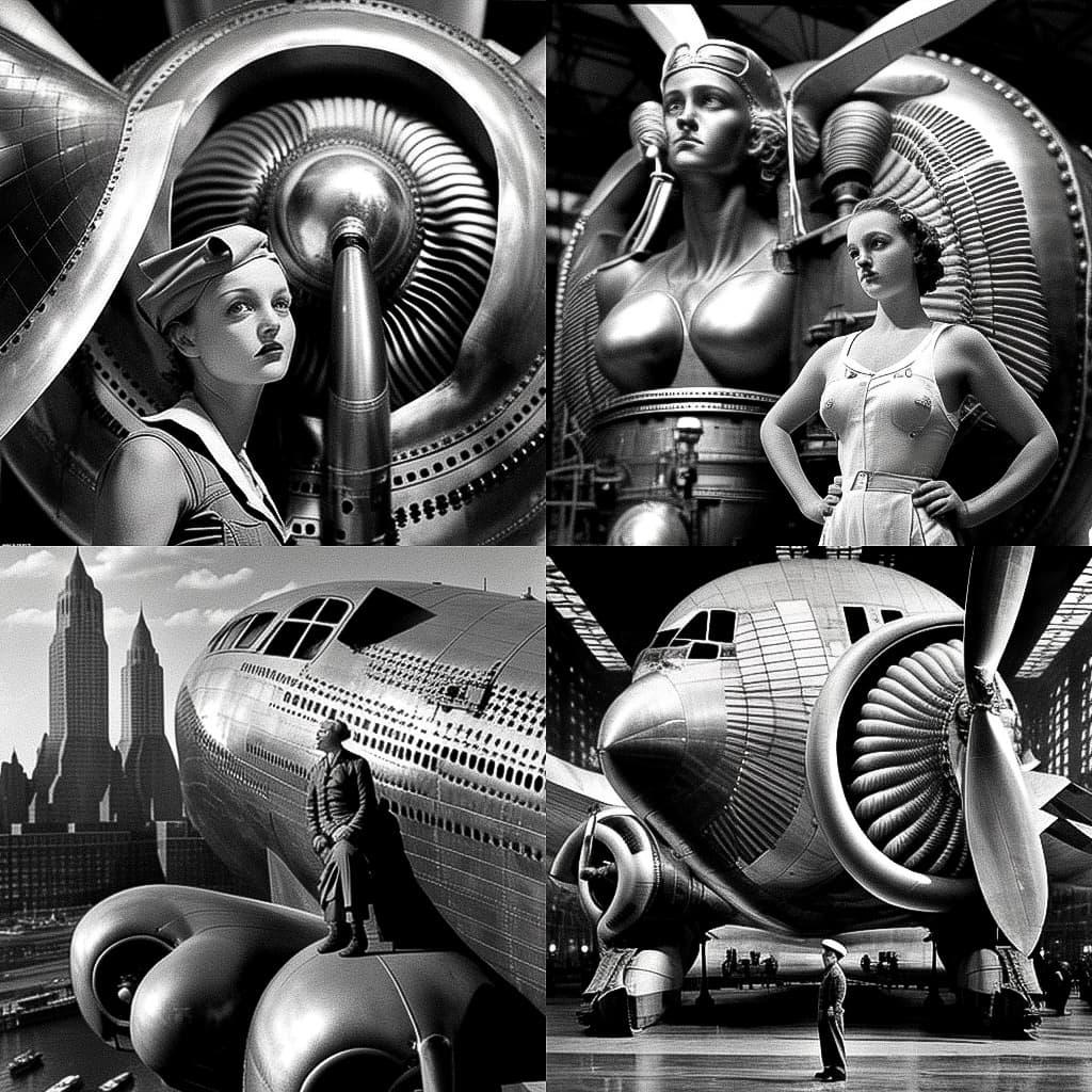 Margaret Bourke-White style, Midjourney V4, render 1 of 4