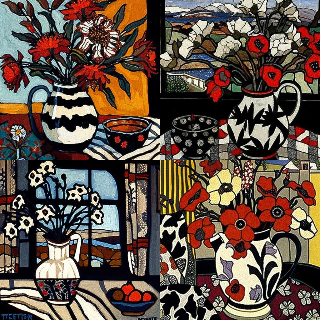 Margaret Preston style, Midjourney V4, render 1 of 4